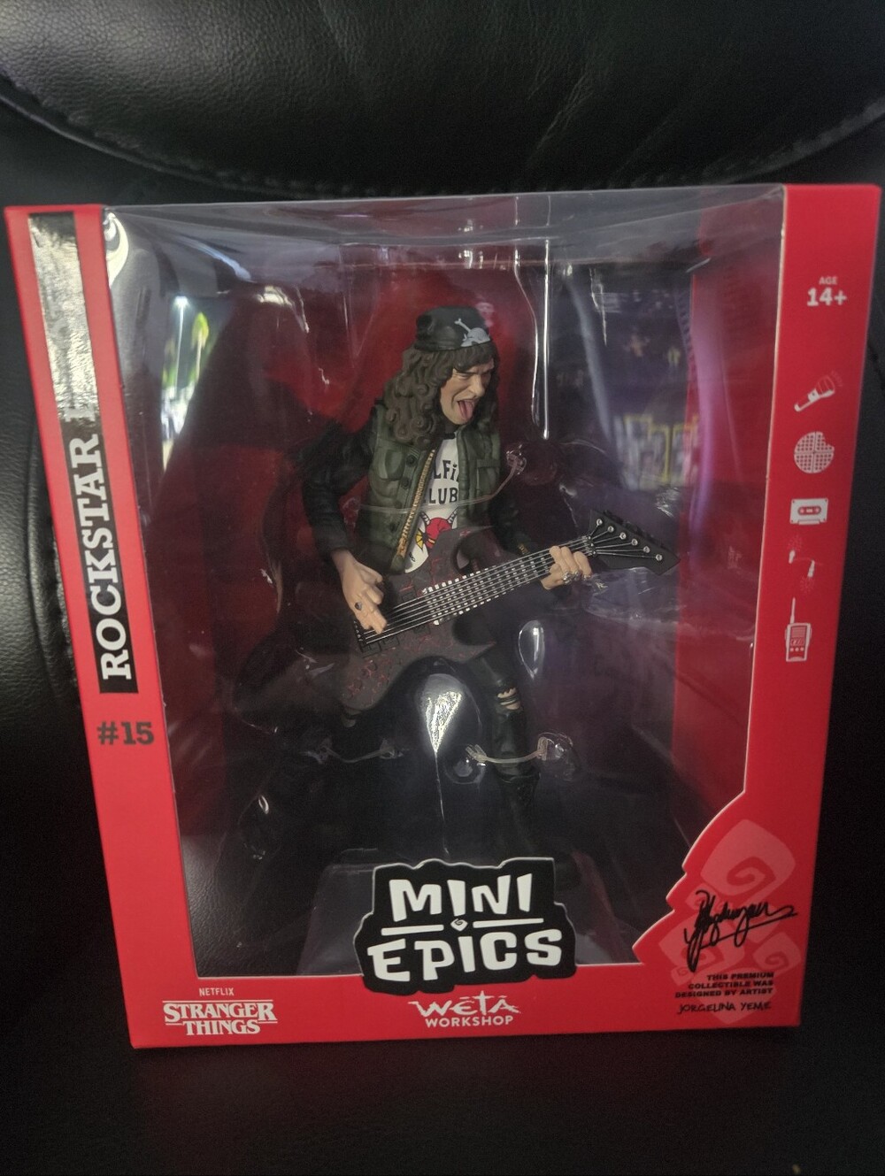 Mini Epics Eddie Munson Playing Guitar Figure from Stranger Things
